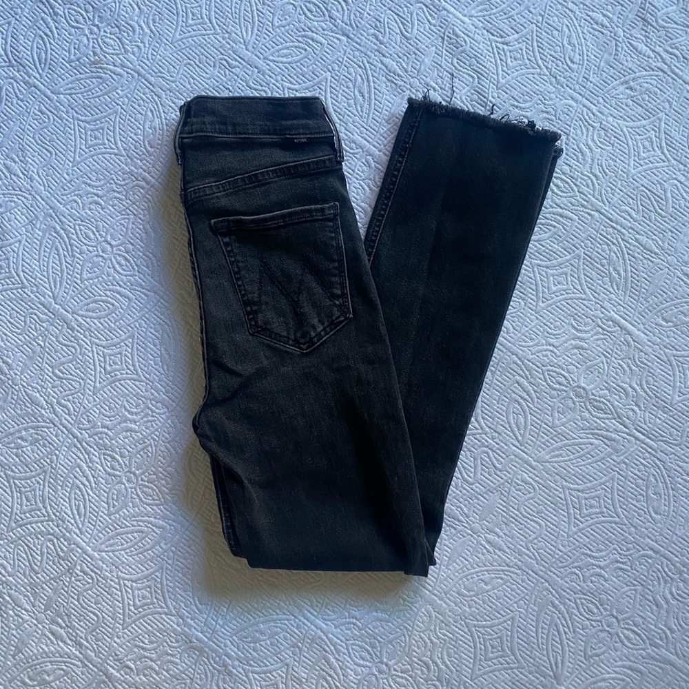 MOTHER Women's Skinny Jeans in Black